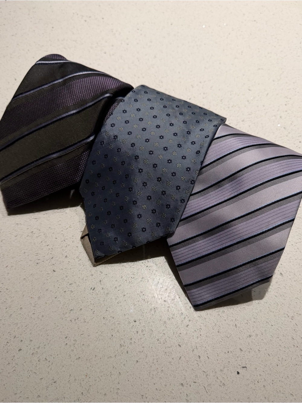 Men's Purple and Blue Patterned Dress Canali , Boss silk  Ties - Pack of 3